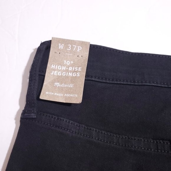 Madewell Petite 10" High-Rise Roadtripper Black Jeggings 37P - Picture 4 of 14